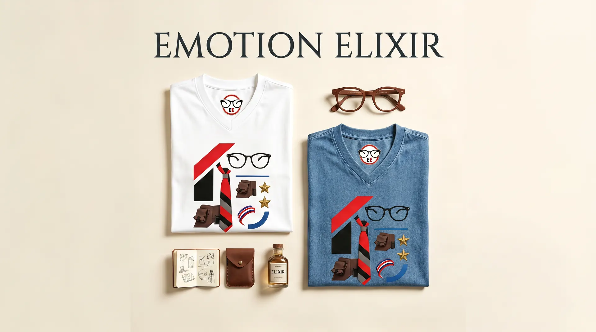 Emotion Elixir apparel flat lay